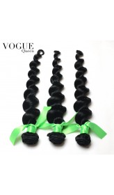 Peruvian Virgin Hair Loose Wave Curly Weave Human Hair Weft